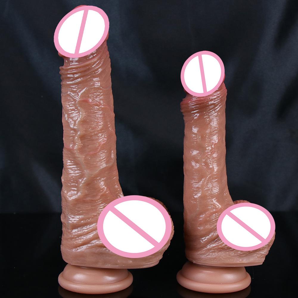 Pénis simulé en silicone double couche pour insertion adulte et féminine dans un jouet sexuel masturbateur