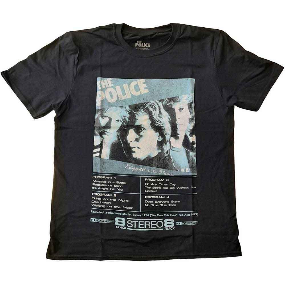The Police Reggatta 8 Track T- Black New Unisex T-Shirt S