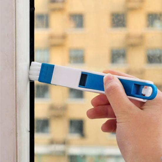 Keyboard Window Groove Cleaning Brush for Slits Slot Cleaning Tool with Dustpan