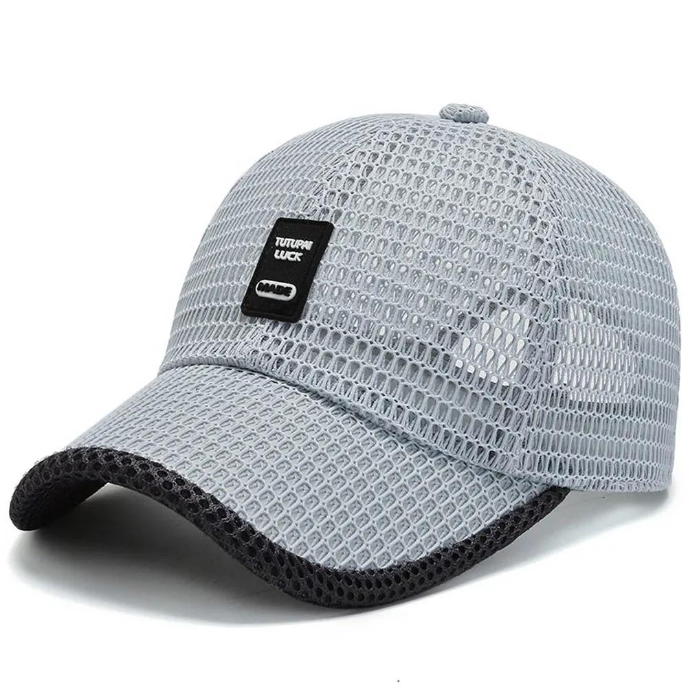 Herren Mesh Baseballkappe Atmungsaktive Sommerkappen Sonnenschutz Papa Hut Outdoor Wander- und Angelhüte Bone Gorras Snapback Trucker Cap