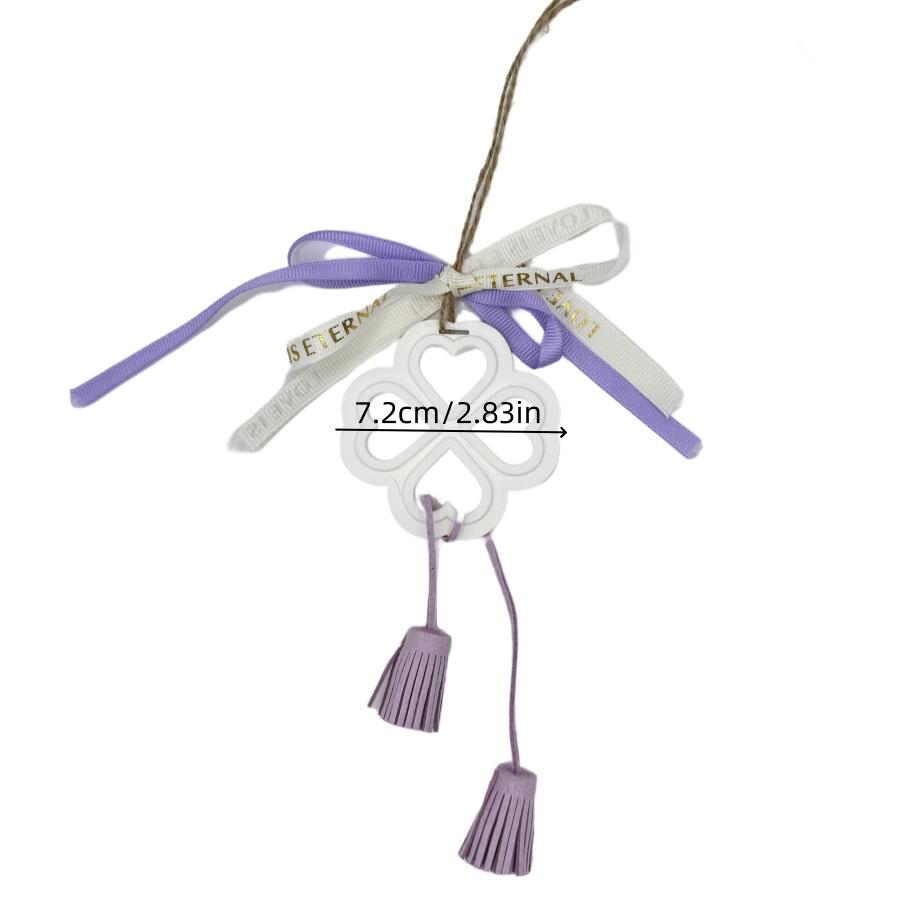 

1 шт. Автомобильный ароматерапевтический подвесной орнамент в форме сердца, для спальни, шкафа, гипсовый диффузор, подвеска из камня, свадебный подарок, фиолетовая лента Tas