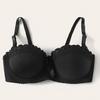 Reggiseno da donna con fiocco, intimo push-up raccolto, reggiseno minimizzatore con ferretto, lingerie sexy in pizzo