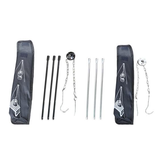 Camping Tripod Cooking Trivet Set with Adjustable Hanging Chain Duty Aluminum Alloy Pot Bracket with Portable Storage Bag Rust-Proof Stand