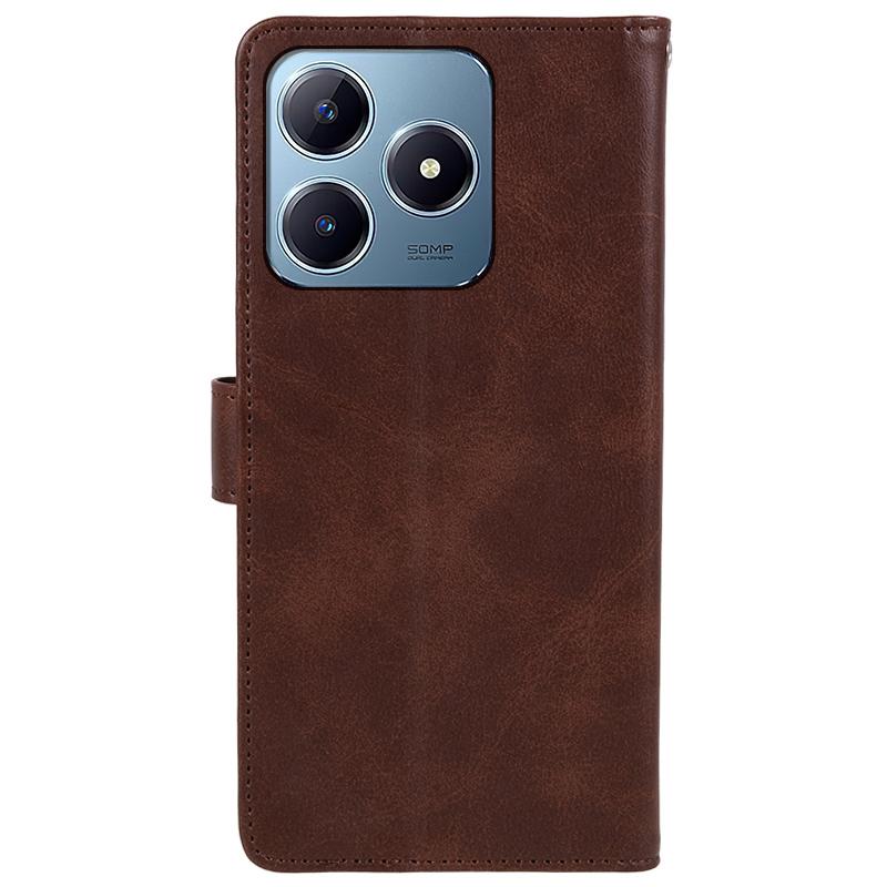 For Realme Note 60x 4G/C63 4G/C61 4G Case Leather Calf Texture Phone Cover Cash and Card Holder Wallet