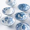 Retro Blue and White Ceramic Kung Fu Teacup Tea Set Single Cup Tea Tasting Hat Cup Home Master Cup Tea Cup Tea Bowl Set