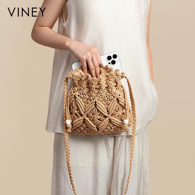 Viney Dames Geweven Crossbody Emmer Tas