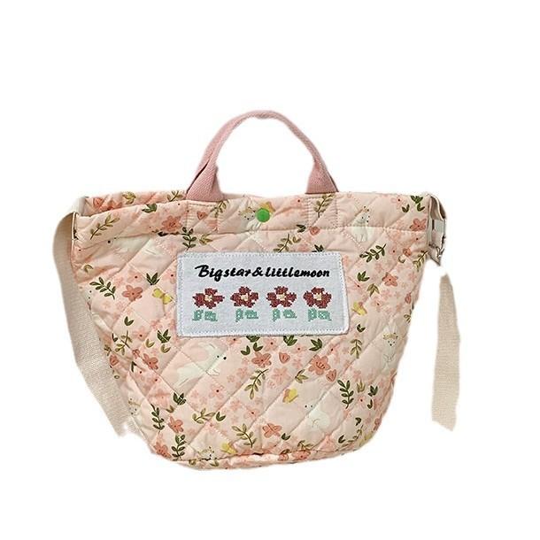 Adorable Gender Neutral Kids Floral Print Tote Bag In Breathable And Durable Cotton
