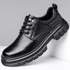 FashionSpring Autumn  British Derby Shoes for Men Cow Leather Fashion Casual Wedding Shoe Male Solid Color Designer Dress Shoes Man