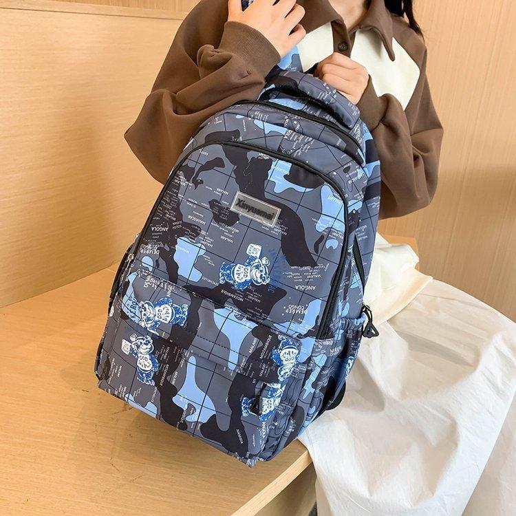 Schoolbag New Casual Fashion Trend Large Capacity Versatile Graffiti School Bag Junior High School Student High School Student College Student
