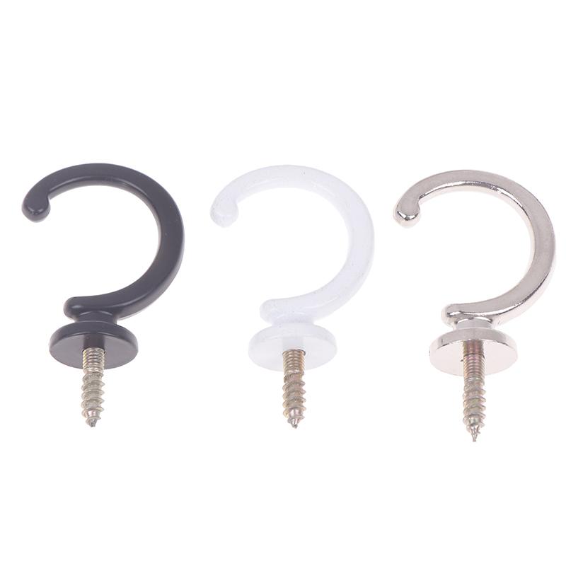 2Pcs Durable Ball End Polished Curtain Tieback Hook Expansion Plug Finish Modern Shaped Metal Wall Mounted