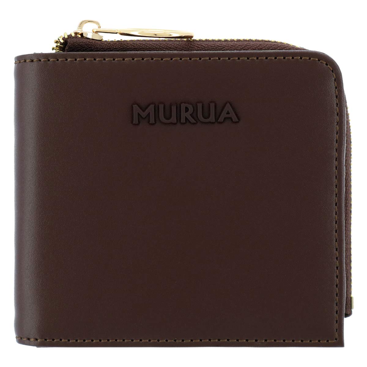 

Bifold Wallet Mini Wallet Compact Custom Model Ladies Simple Limited to Our Company Dark Brown [Murua] MR-W903 темно-коричневого кольору