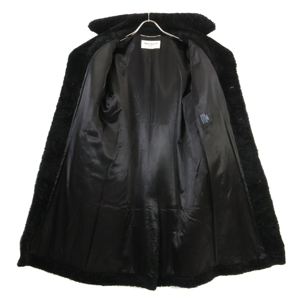 Saint Laurent Paris [Excellent Condition/Domestically Authorized] 524686 Y7SJ2 Mouton Shearling Center Vent Chesterfield Jacket Coat 46 blackUsed