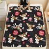 1PC Gremlins Print Flannel Blanket, High quality All Seasons, Home Decor, Warmth and Comfort, Perfect for Christmas Gifts