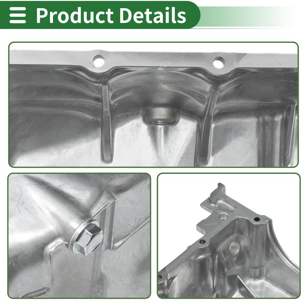 UXCELL Auto Car Engine Oil Pan lAluminum Oil Pan Sump Transmission Oil Pan for Honda Fit Base 2009-2013 No.11200RB0900