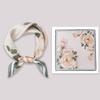 Elegant Silk Scarf Women 53x53cm Pure Mulberry Square Neck Floral Print Lightweight Accessory