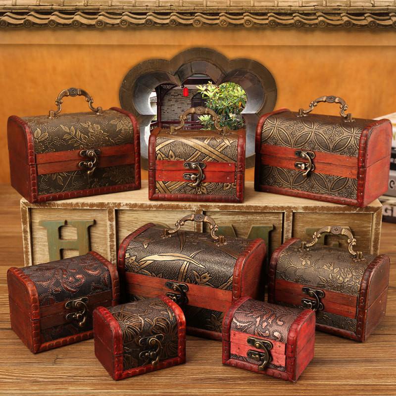Wooden Chinese Style Storage Box For Accessories And Home Decorations Gifts