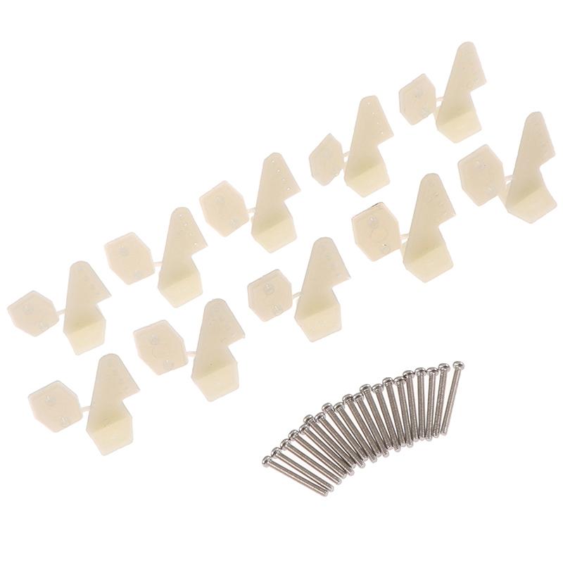 10 Sets Nylon Control Horns 4 Holes W13Xl18Xh25Mm With Screws For Rc Airplane
