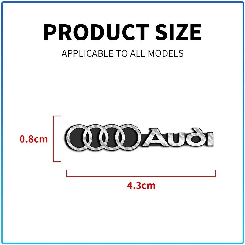 2026 Hot Car qaz1o Decorate 3D Aluminum Badge Emblem 3D Sticker For qaz1 A4 A3 A5 A6 A7 A8 Q3 Q5 Q7 Q8 B5 B6 B7 B8 B9 Q7 8P 8V 8L