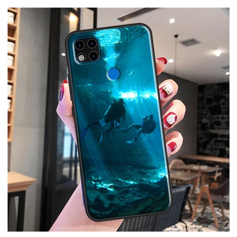 Scuba Diving Diver For Xiaomi Redmi Note 11 Pro Phone Case For Redmi 9T 9A 9C 9S 10S Note 9 10 Pro Back Cover