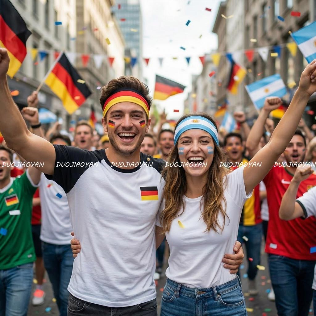 World Cup Flag Headband Football Fan Headband Sweat-Wicking Elastic Sports Headband Party Party Headwear