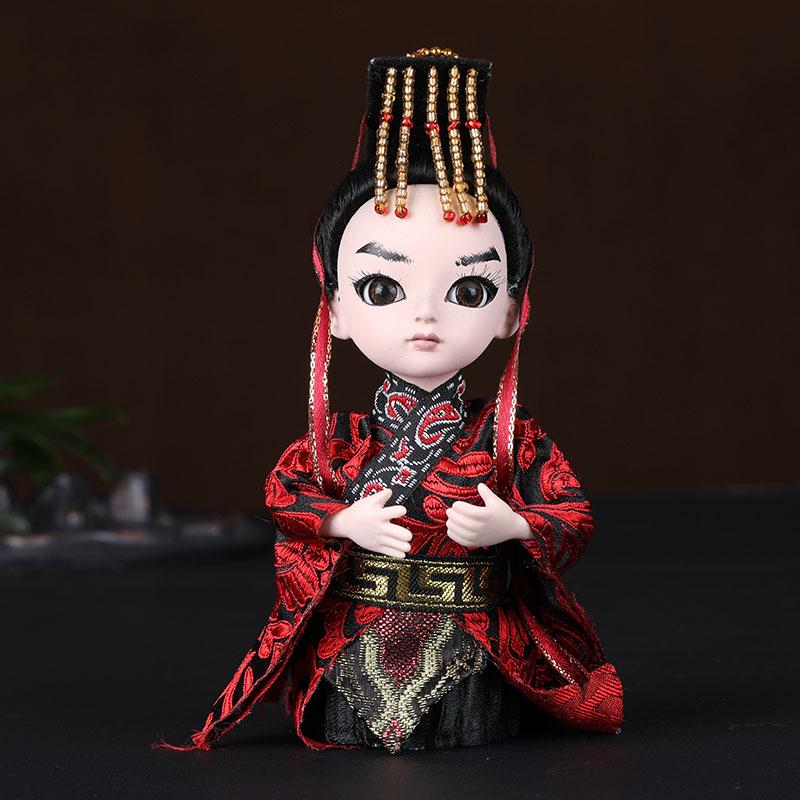 Chinese Opera Character Decoration Silk Doll Peking Opera Mask Doll Chinese Handmade Decorative Gifts Shop decoration Doll