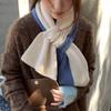 Korean Style Fashionable Casual Color-Blocked Thick Warm Long Scarf For Women