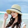 Straw Hat Women's Summer Sun Hat Hepburn Style Sun Hat Fashion Cool Hat Foldable Sun Hat Large Brim Fisherman Hat