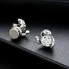 Streetwear Crystal Magnetic Ear Stud Korean Style Men Ear Cuffs Fashion Snake Clip Earrings  Party