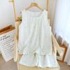 Pure Cotton Double-layer Yarn Nightdress Women's Spring and Summer New Round Neck Pure Cotton Medium and Long Dress Can Be Worn Outside Loungewear
