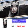 Gothic Nun Sister Car Halloween Sticker Auto B-pillar Car Center Column Decor Cover Scratches Waterproof Vinyl Decal Accessories