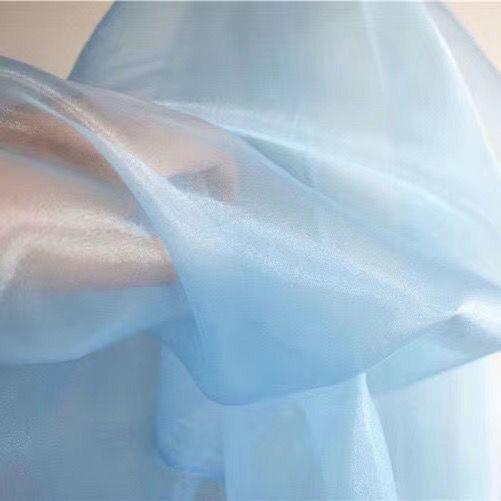DIY Christmas Tree Bow Decoration Transparent Pearlescent Slightly Hard Organza Fabric Wedding Floral Wedding Dress Gowns Fabric