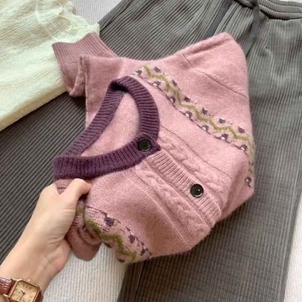 

Шикарный зимний жаккардовый кардиган Fair Isle для женщин L (for 105-115 kg)