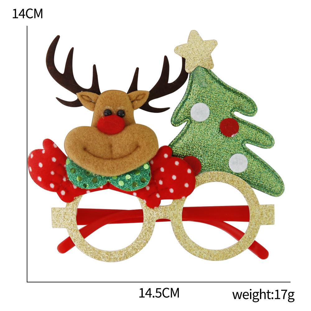 Christmas Cartoon Style Glasses With Playful Reindeer Antlers Perfect For Events Holiday