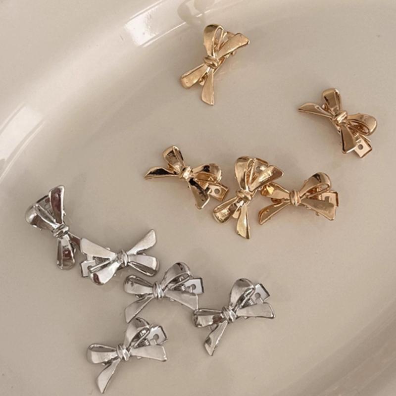 4Pcs Sweet And Edgy Bows Plastic Hair Clip For Women Hair Decors Gentle On Hair Multiple Colors For Everyday Party Date