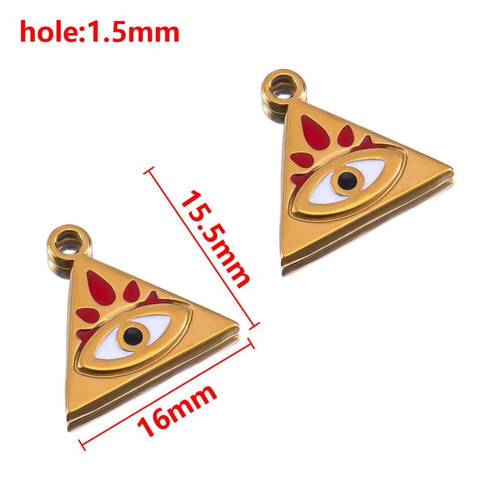 2pcs Stainless Steel Irregular Red Necklace Charms Gold Plated Imitation Pearl Earrings Component DIY Necklaces Jewelry Findings
