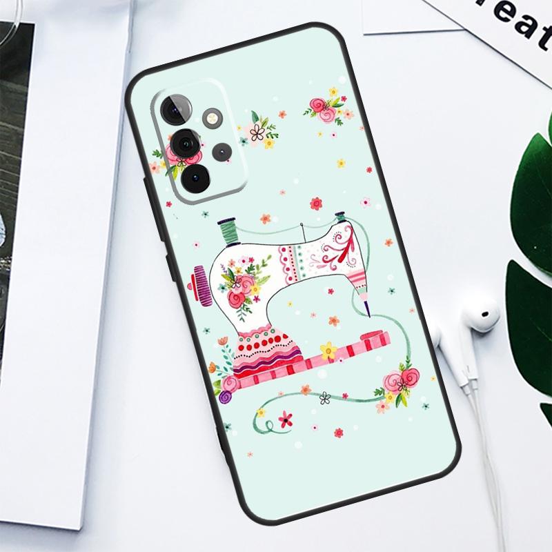 Sewing Machine For Samsung Galaxy A55 A54 A35 A15 A34 A14 A53 A33 A13 A05 A06 A16 A22 A32 A52 Phone Case