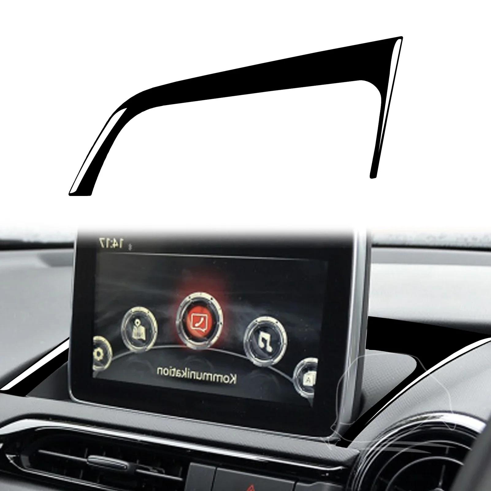 

For Mazda MX-5 ND 2016 2017 2018 Accessories Car Interior Black Plastic Navigation Display Base Frame Trim Sticker Display base RHD