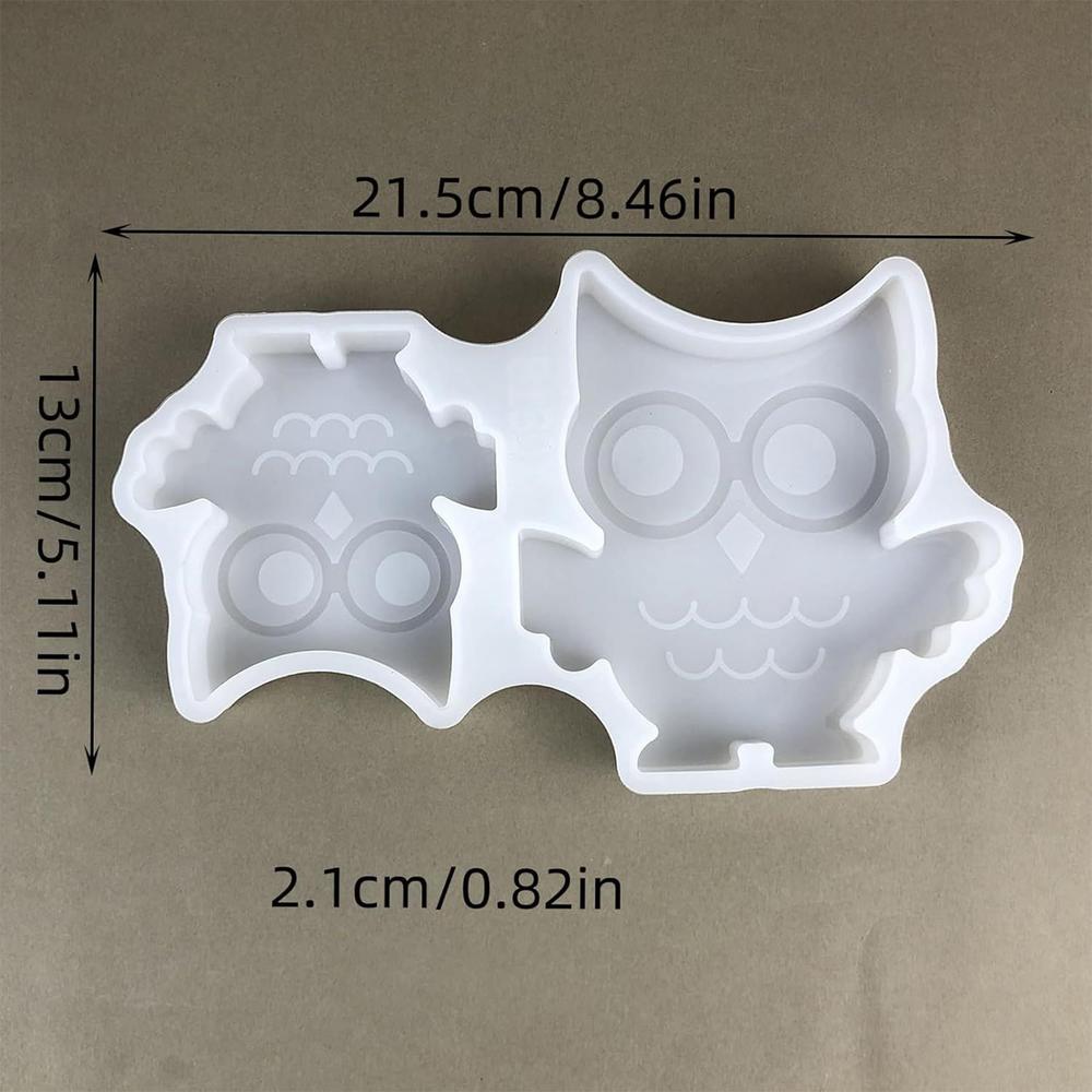 

Silicone Owl Mold Handmade 3D Owl Epoxy Resin Making Mold Multi Purpose Crafts Making Aid For Wax Dessert Chocolate Soap Cake