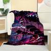For Demon Slayer: Kimetsu No Yaiba-Themed Flannel Blanket, Glam Style, Digital Print, All-Season Comfort,  ,for Cozy Plush Flannel Cover104