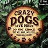 Vintage Metal Sign Round Wall Art Dog Humor Decor