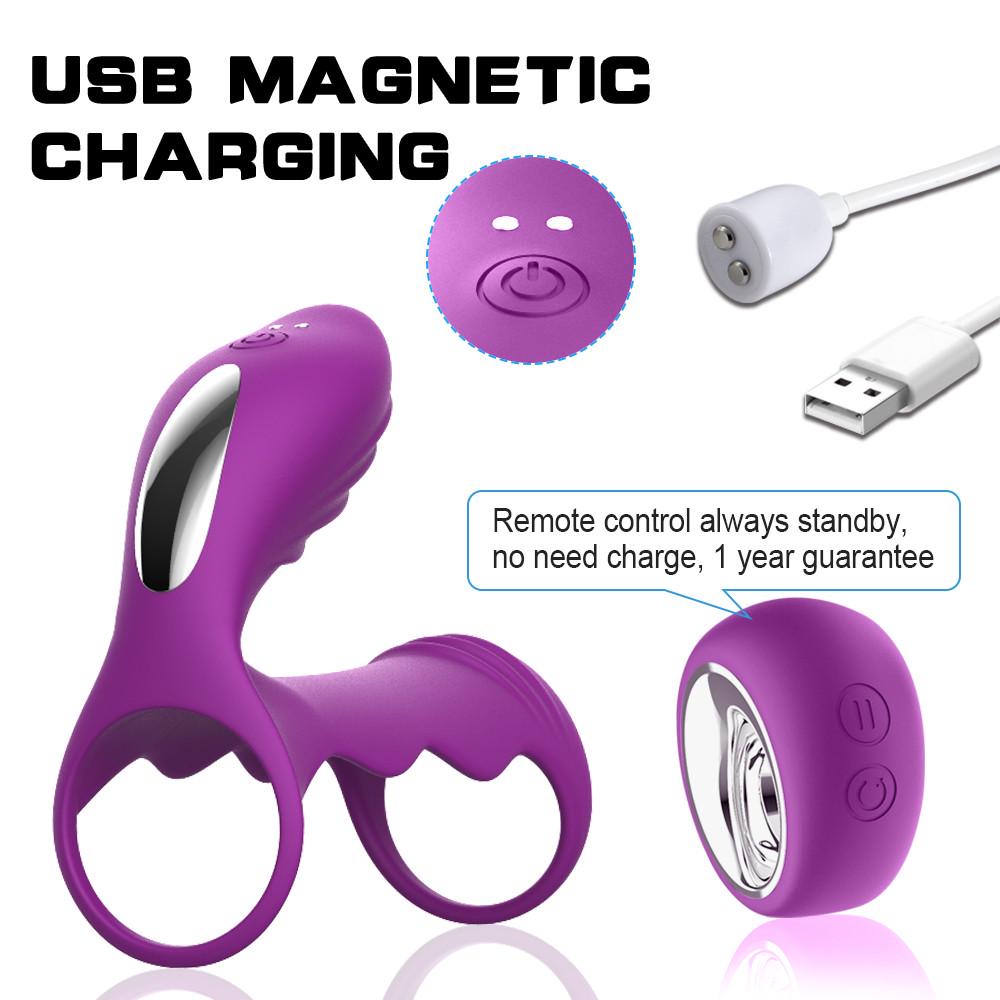 Male Penis Vibrating Ring Ejaculation Cock Stimulator Clitoris Massager Vibrator Sex Toys