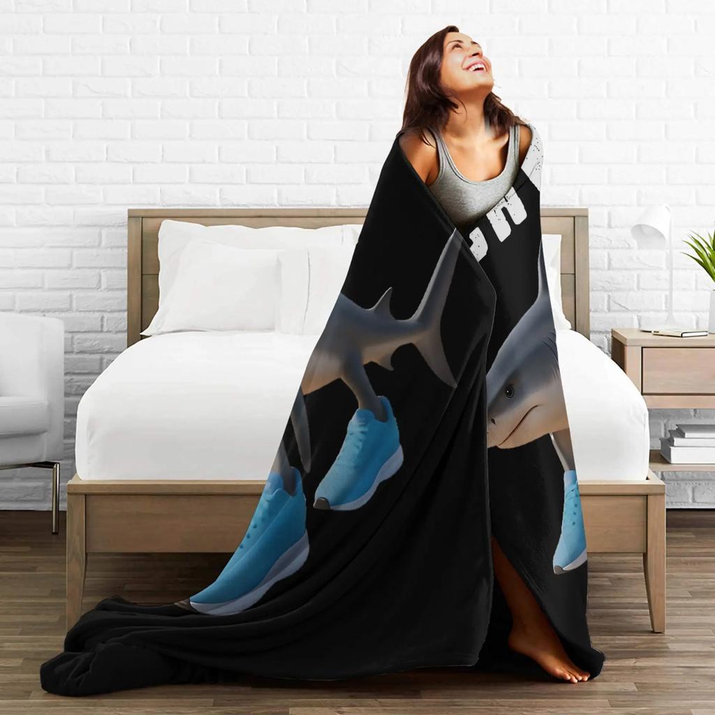 Coperta Calda Morbida F-Caw-F Tralalero Tralala Italian Brainrot Halloween Biancheria da Letto Coperte Copriletto in Flanella per Divano Copri Letto