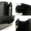 Used 12695 Linen Long Horizontal Wallet 101.79.978 7940 Textured Calfskin Bifold Anagram Embossed Black Men's from