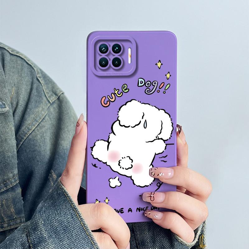 For OPPO Reno4 Lite Reno4 F Phone Case Reno 4 Lite 4F Cover Soft Silicone Cartoon Funda Lovely Panda Flower Printed Coque Casing