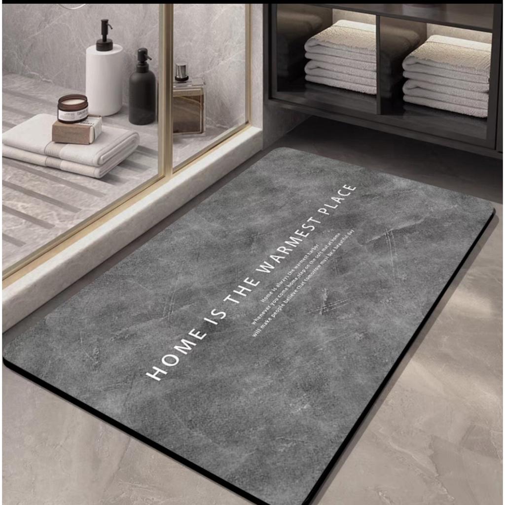 HOMZY Super Absorbent Diatom Mud Non-slip Bathroom Mat Toilet Anti-skid Bathtub Foot Mat Kitchen Living Room Floor Mat Home Decor