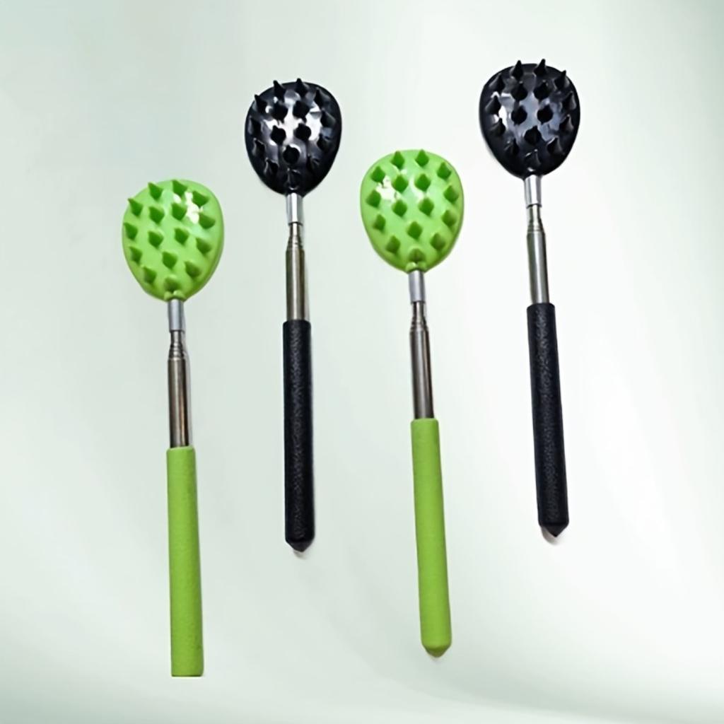 Retractable Cactus Back Scratcher with 1/4"& 1/2" Extendable Spikes, Heavy-duty PVC Itch Relief Tool