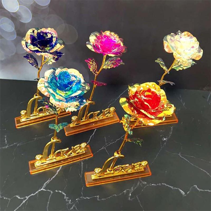 Dia dos Namorados Criativo Alumínio Folha Ouro Rosa Amor Eterno Duradouro Casamento