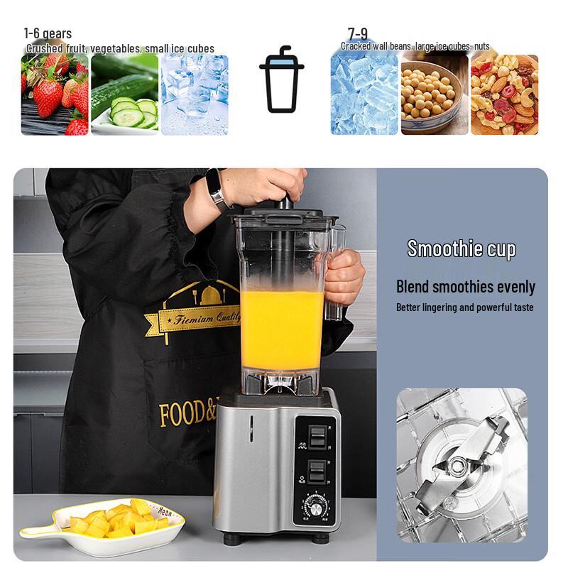 ZISIZ 1,6L Smoothie- und Eiscrusher-Mixer