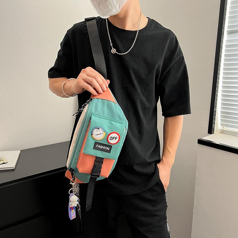 Trendy Brand Couple Breast Bag Men's and Women's New Korean Version Student Messenger Bag Fashion Leisure Sports Storage Bag