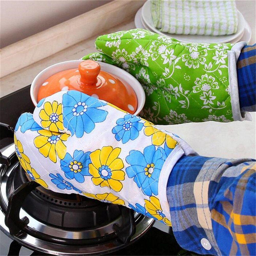Fashion Baking Household Gloves Oven Mitts Microwave Gloves Thickened Anti-scalding